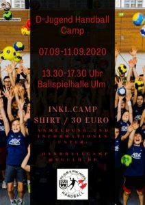 Handballcamp der D-Jugend im Sommer @ Ballspielhalle Ulm
